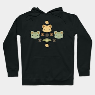 What's Cool with the Kitty Cats in Beige and Mint Hoodie